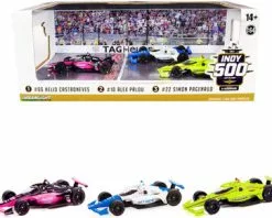 2021 Podium Set Of 3 IndyCars From The "105th Indy 500" Greenlight 1/64 Scale Diecast Car