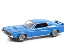 1969 Mercury Cougar Eliminator, Medium Blue Iridescent - Greenlight 13300B/48 - 1/64 Diecast Car