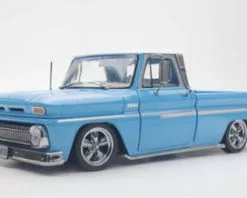 1965 Chevy C-10 Styleside Pickup Lowrider, Blue - Sun Star 1366 - 1/18 Scale Diecast Model Toy Car