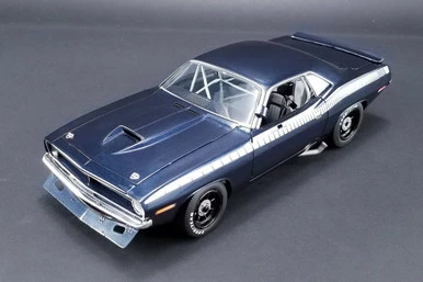 1970 Plymouth Dan Gurney Trans Am Barracuda #48 Street, Blue - Acme 1806101B - 1/18 Diecast Car