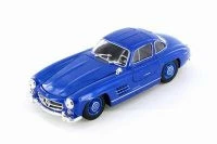 Mercedes-Benz 300SL, Royal Blue - Welly 24064/4D - 1/24 Scale Diecast Model Toy Car