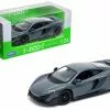 McLaren 675LT Coupe, Grey - Welly 24089W-GRY - 1/24 Scale Diecast Model Toy Car