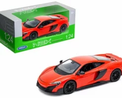 McLaren 675LT Coupe, Red - Welly 24089W-RD - 1/24 Scale Diecast Model Toy Car