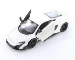 McLaren 675LT Coupe, White - Welly 24089WWT - 1/24 Scale Diecast Model Toy Car