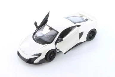 McLaren 675LT Coupe, White - Welly 24089WWT - 1/24 Scale Diecast Model Toy Car