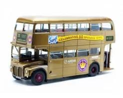 Routemaster RM London Double Decker Bus, Gold - Sun Star 2942 - 1/24 Scale Diecast Model Toy Car