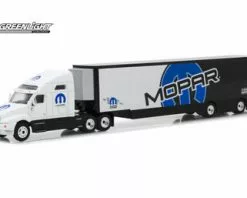 2018 Kenworth T2000 MOPAR Transporter, White And Black - Greenlight 29963/24 - 1/64 Diecast Car