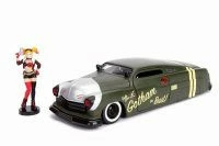 Jada Toys 1951 Mercury With Harley Quinn Figurine, Harley Quinn - Jada 30456 - 1/24 Scale Diecast Car