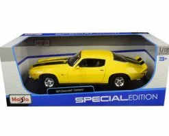 ModelToyCars 1971 Chevy Camaro, Yellow - Maisto 31131YL - 1/18 Scale Diecast Model Toy Car