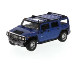 Maisto 2003 Hummer H2 SUV W/ Sunroof, Blue - Special Edition 31231 - 1/27 Scale Diecast Model Toy Car