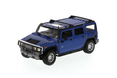 Maisto 2003 Hummer H2 SUV W/ Sunroof, Blue - Special Edition 31231 - 1/27 Scale Diecast Model Toy Car
