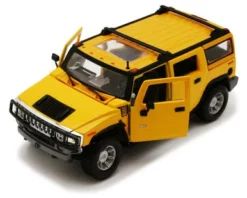 Maisto 2003 Hummer H2 SUV W/ Sunroof, Yellow - Special Edition 31231 - 1/27 Scale Diecast Model Toy Car