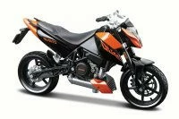 KTM 690 Duke Racing Motorcycle, Black W/ Orange - Maisto 31300/690 - 1/18 Scale Diecast Motorcycle