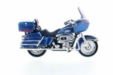 1980 Harley Davidson FLT Tour Guide, Blue - Maisto 31360/31 - 1/18 Scale Diecast Model Toy Car