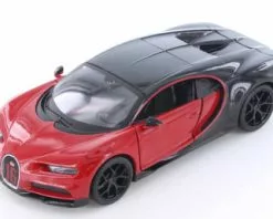 Bugatti Chiron Hard Top, Red With Black - Maisto 31524R - 1/24 Scale Diecast Model Toy Car