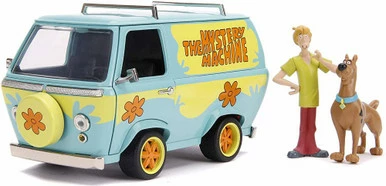 Jada Toys Scooby-Doo Mystery Machine W/Shaggy & Scooby Figures, Scooby-Doo! - Jada 31720/4 - 1/24 Diecast Car