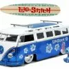 1962 Volkswagen T1 Bus With Stitch Figurine, Lilo & Stitch - Jada Toys 31992 - 1/24 Diecast Car