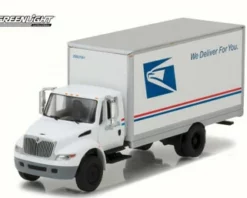 2013 USPS International Durastar Box Truck, White - Greenlight 33090 - 1/64 Scale Diecast Car