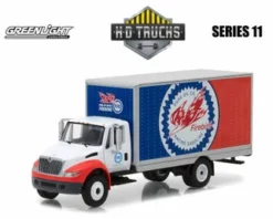 2013 International Durastar Box Truck Pure Oil Firebird Racing - Greenlight 33110, 1/64 Diecast Car