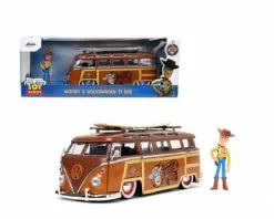 1962 Volkswagen T1 Bus W/ Woody Figure, Toy Story - Jada Toys 33176 - 1/24 Scale Diecast Car