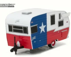 2016 Shasta 15" Airflyte, Red/White/Blue - Greenlight 34020F - 1/64 Scale Diecast Model Toy Car