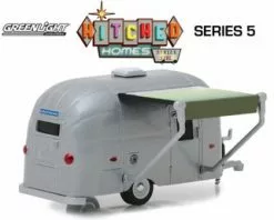 1961 Airstream Bambi Travel Trailer, Gray - Greenlight 34050F/48 - 1/64 Scale Diecast Model Toy Car