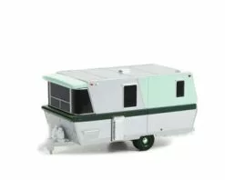 1962 Holiday House Travel Trailer, Silver - Greenlight 34120A/48 - 1/64 Scale Diecast Model Toy Car
