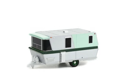 1962 Holiday House Travel Trailer, Silver - Greenlight 34120A/48 - 1/64 Scale Diecast Model Toy Car