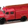 Lucky Road Signature 1961 Magirus-Deutz Merkur TLF16 Fire Engine, Red - Yatming 43010 - 1/43 Scale Diecast Model Toy Car