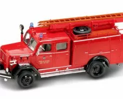 Lucky Road Signature 1964 Magirus-Deutz 150 D 10 F TLF16 Fire Engine- Yatming 43015 - 1/43 Scale Diecast Model Toy Car