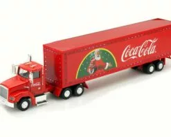 Motor City Classics Holiday Caravan Tractor Trailer With LED Lights, Red - Motorcity Classics 443012 - 1/43 Diecast Car