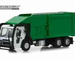 2019 Mack LR Refuse Truck, Green - Greenlight 45060/48 - 1/64 Scale Diecast Model Toy Car