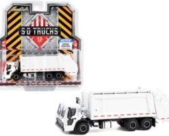 2020 Mack LR Rear Loader Refuse Garbage Truck, White - Greenlight 45130B/48 - 1/64 Scale Diecast Model Toy Car