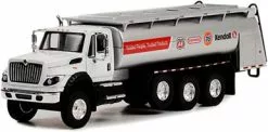 2018 International WorkStar Tanker Truck, White - Greenlight 45150B/48 - 1/64 Scale Diecast Car