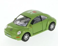 I Love NY Volkswagen New Beetle Hard Top, Green - Kinsmart 5028W-ILNY - 1/32 Scale Diecast Car