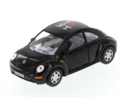 I Love New York Volkswagen New Beetle Hard Top, Black - Kinsmart 5028D-ILNY - 1/32 Scale Diecast Model Toy Car