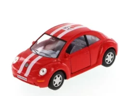 I Love New York Volkswagen New Beetle Hard Top, Red - Kinsmart 5028D-ILNY - 1/32 Scale Diecast Model Toy Car