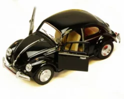 1967 Volkswagen Classic Beetle, Black - Kinsmart 5057D - 1/32 Scale Diecast Model Toy Car