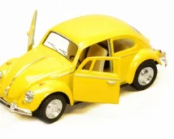 1967 Volkswagen Classic Beetle, Yellow - Kinsmart 5057D - 1/32 Scale Diecast Car (New, But NO BOX)