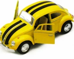 1967 Volkswagen Classical Beetle, Yellow - Kinsmart 5057DWS - 1/32 Diecast Car (New, But NO BOX)