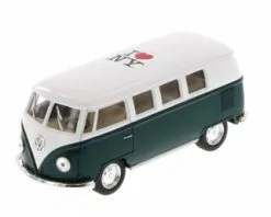 1962 Volkswagen Classic Bus, Teal - Kinsmart 5060W-ILNY - 1/32 Scale Diecast Model Toy Car