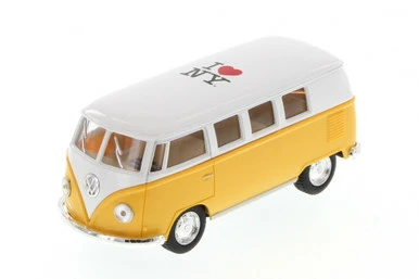 1962 Volkswagen Classic Bus, Yellow - Kinsmart 5060W-ILNY - 1/32 Scale Diecast Model Toy Car