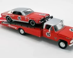 ModelToyCars 1967 Mercury Cougar and Parnelli Jones Ford F-350 Ramp 51343 - 1/64 Scale Diecast Model Toy Car