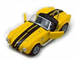 1965 Shelby Cobra 427 S/C Convertible, Yellow - Kinsmart 5322 - 1/32 Diecast Car (New, But NO BOX)