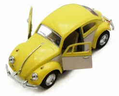1967 Volkswagen Classical Beetle, Yellow - Kinsmart 5375DY - 1/32 Scale Diecast Model Toy Car