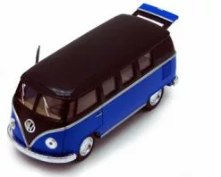1962 Volkswagen Classical Bus, Blue - Kinsmart 5376D - 1/32 Diecast Car (Brand New, But NOT IN BOX)