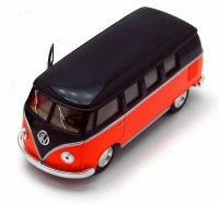 1962 Volkswagen Classical Bus, Orange - Kinsmart 5376D - 1/32 Scale Diecast Car (New, But NO BOX)