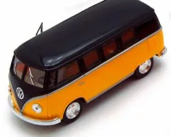 1962 Volkswagen Classical Bus, Yellow - Kinsmart 5376D - 1/32 Scale Diecast Car (New, But NO BOX)