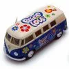 1962 Volkswagen Classical Bus, Blue - Kinsmart 5377DF - 1/32 Scale Diecast Car (New, But NO BOX)