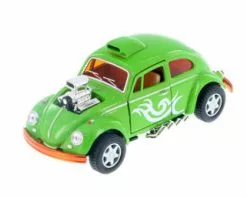 Volkswagen Beetle Custom Dragracer, Green - Kinsmart 5405D - 1/32 Scale Diecast Model Toy Car